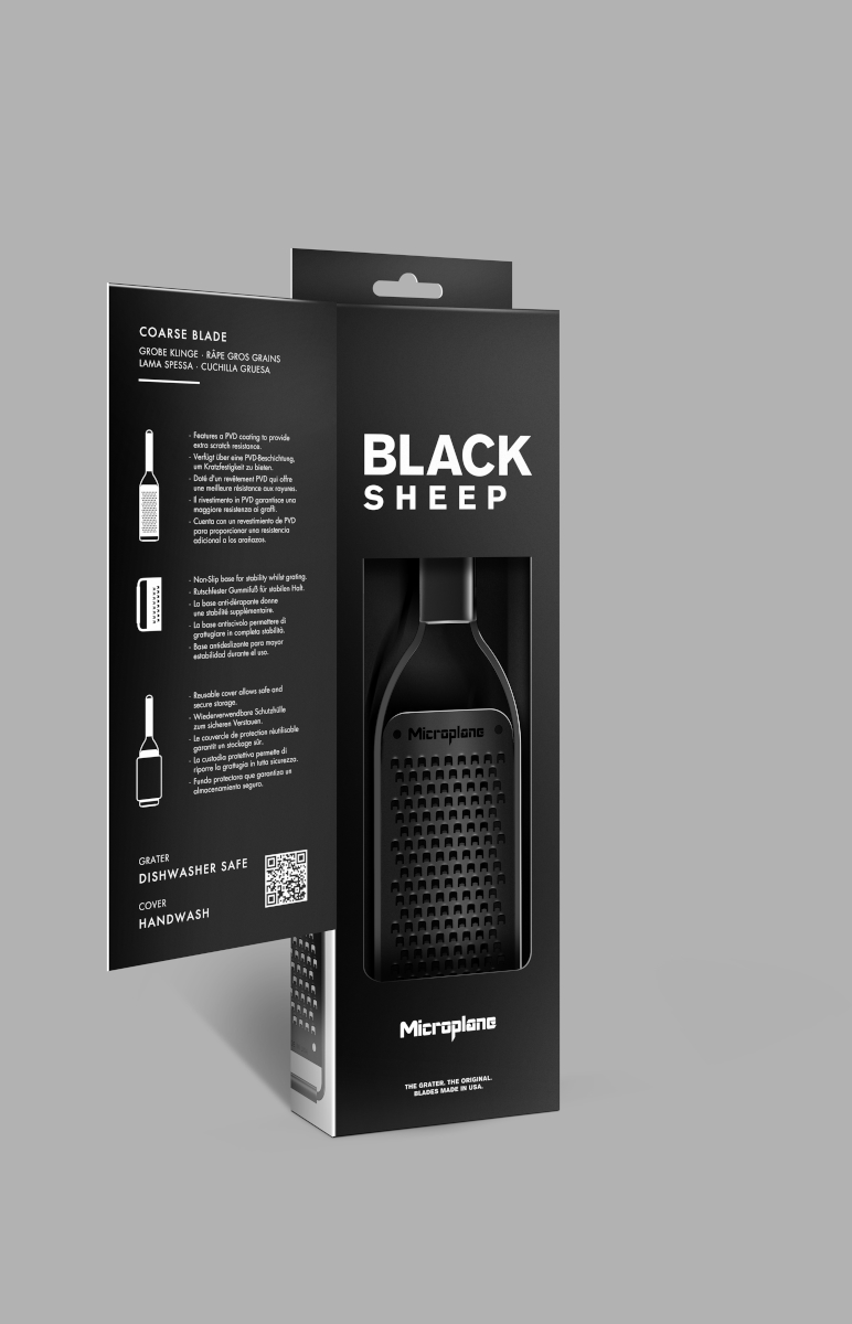 Microplane Black Sheep Serie Reibe grob schwarz Freisteller 3