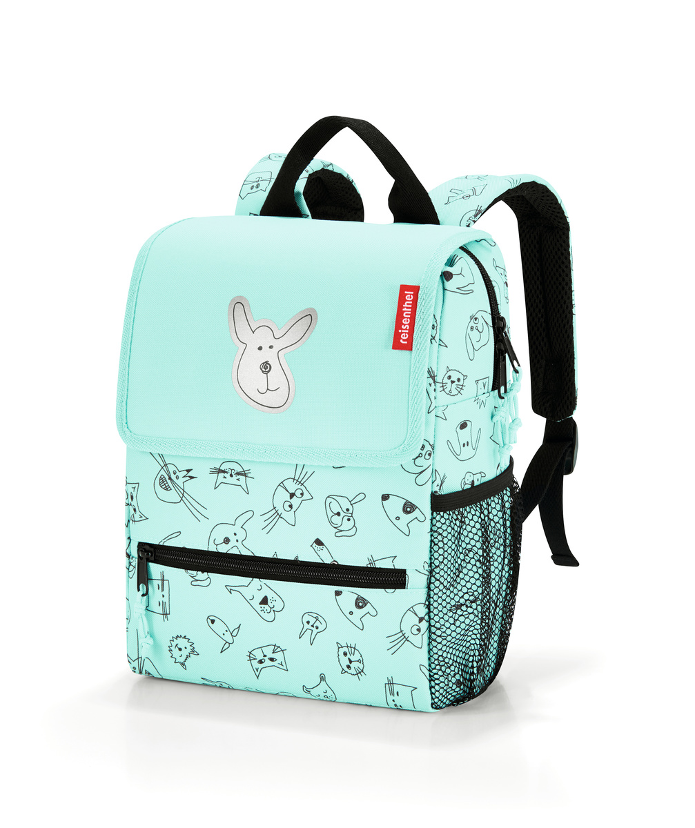 reisenthel backpack kids cats and dogs mint