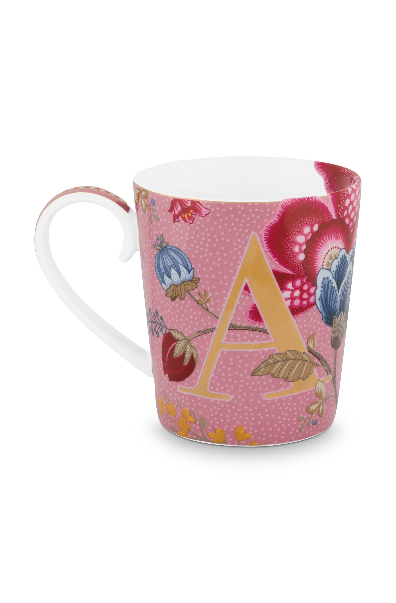 PIP STUDIO Floral Fantasy Alphabet Becher pink A 0,35 l