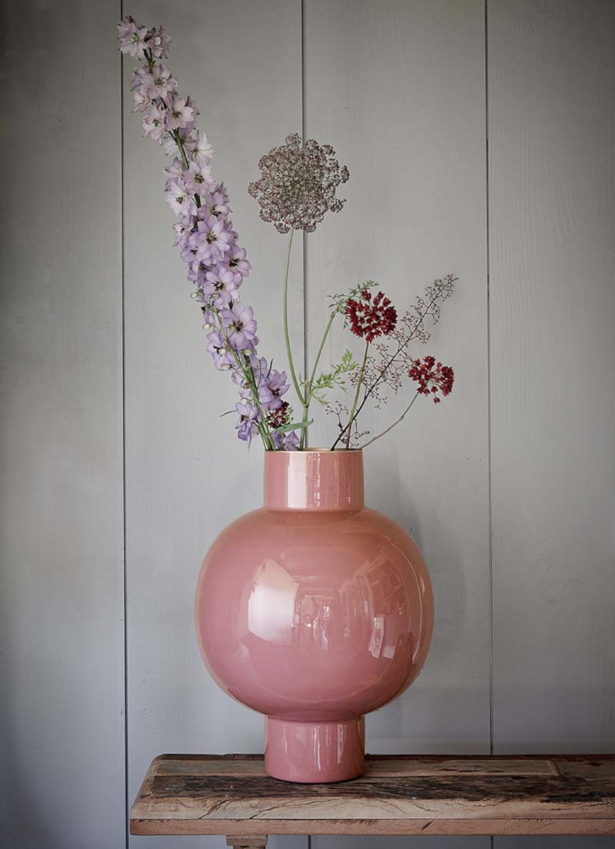 PIP STUDIO Vase Metal groß pink 31,5 x 42 cm