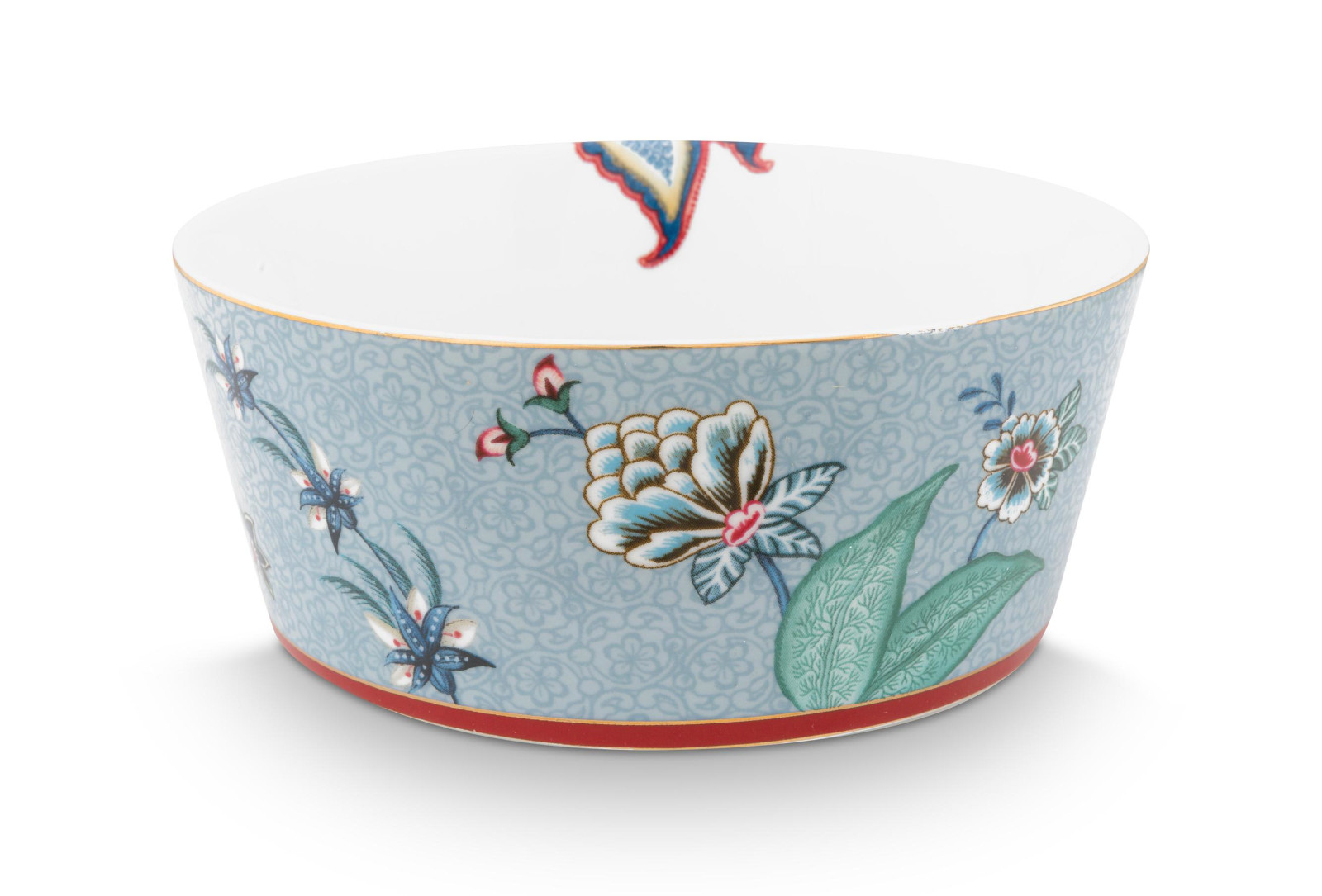 PIP STUDIO Flower Festival Oriental Geschenkset Schalen und Essstäbchen blau 15cm Freisteller