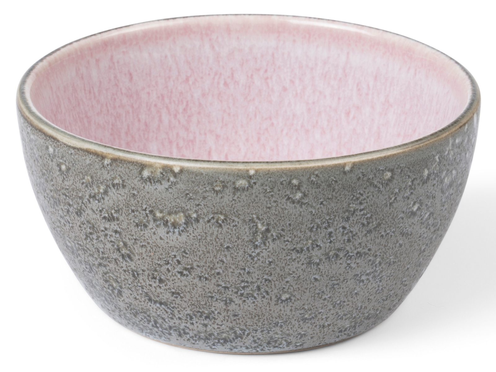 Bitz Bowl matt grey / shiny light pink 12 cm