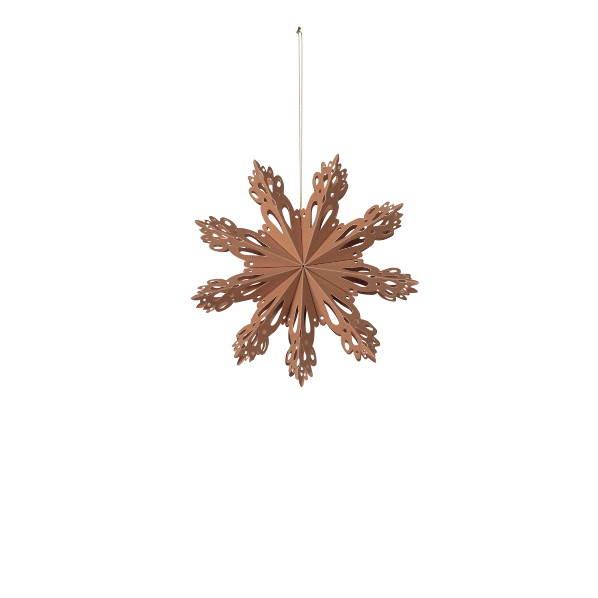 Broste Copenhagen SNOWFLAKE Papierhänger S indian tan 15 cm