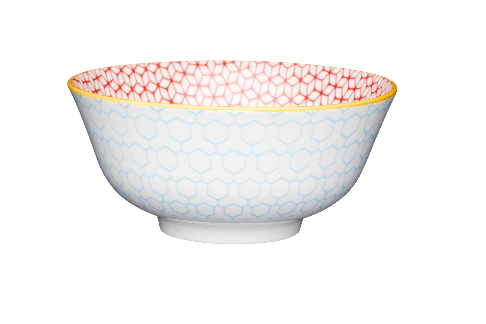 KitchenCraft Bowl Geometric Blue 15,7 cm