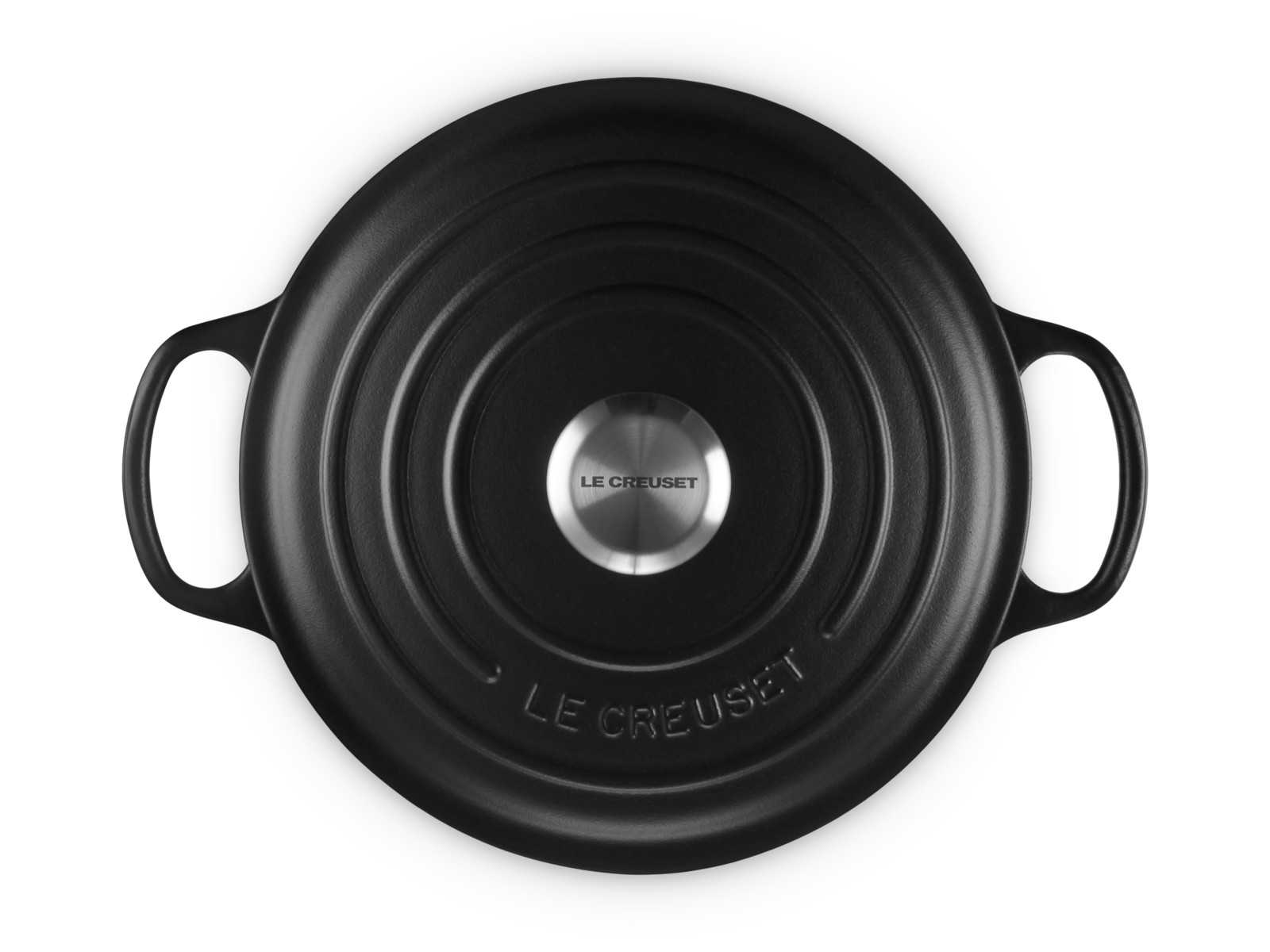 Le Creuset Bräter hoch Signature rund schwarz matt 24cm Freisteller 4