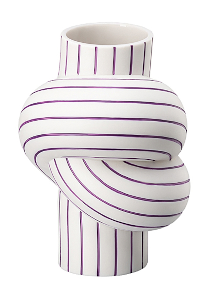 Rosenthal Node Stripes Plum Vase 11,7 cm