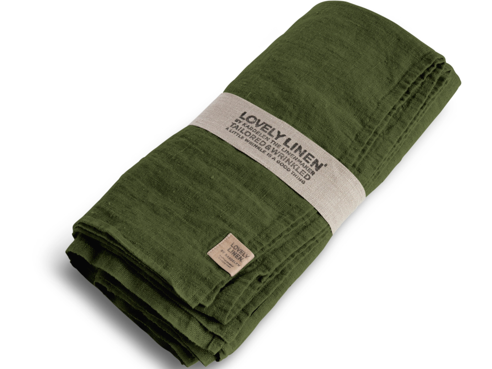 Lovely Linen Lovely Tischdecke Leinen jeep green 100 x 100 cm