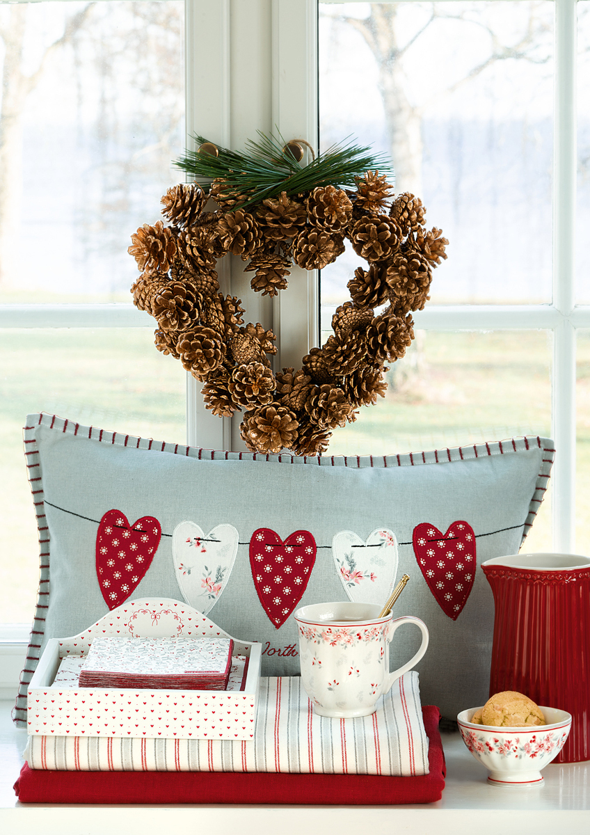 Greengate Geschirrtuch Home for Christmas weiss 70x50cm Lifestyle