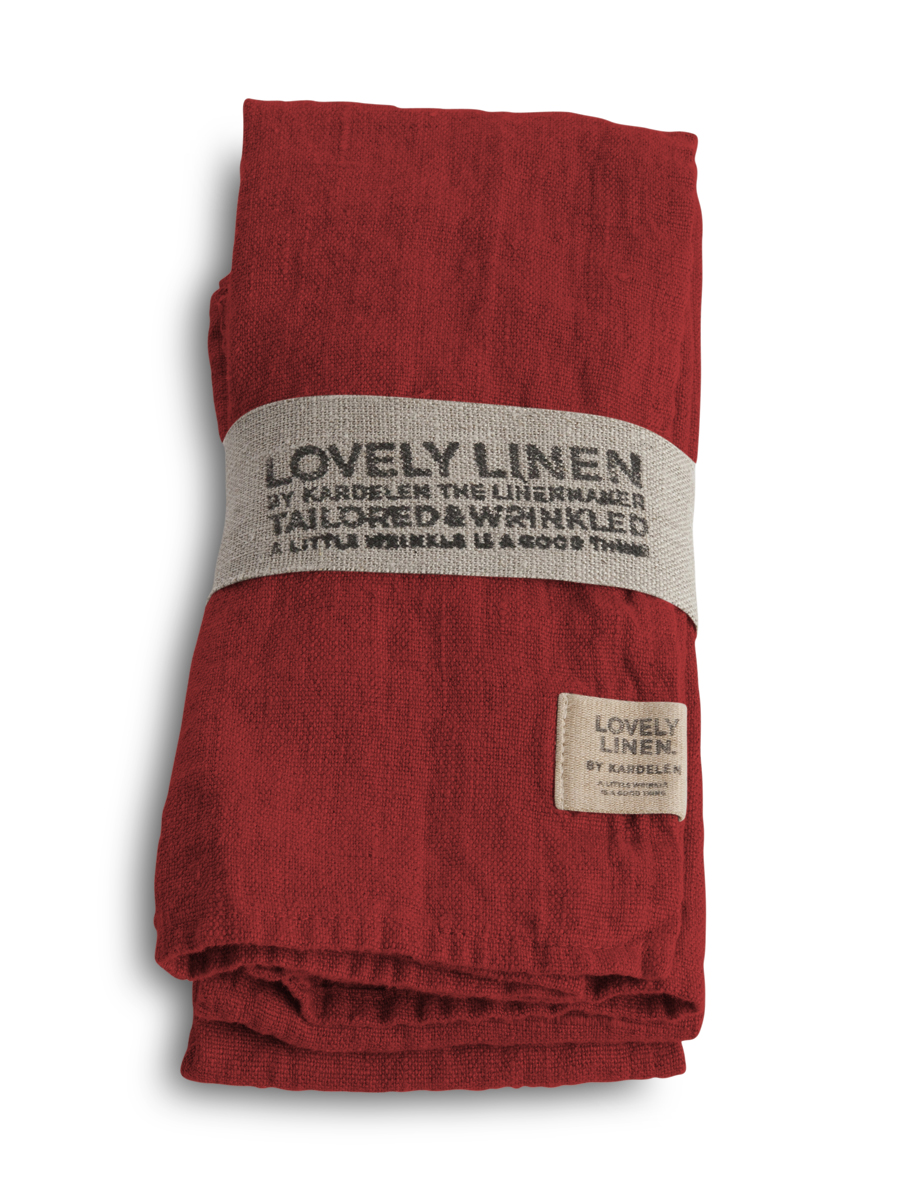Lovely Linen Lovely Serviette Leinen real red (1 Stück)