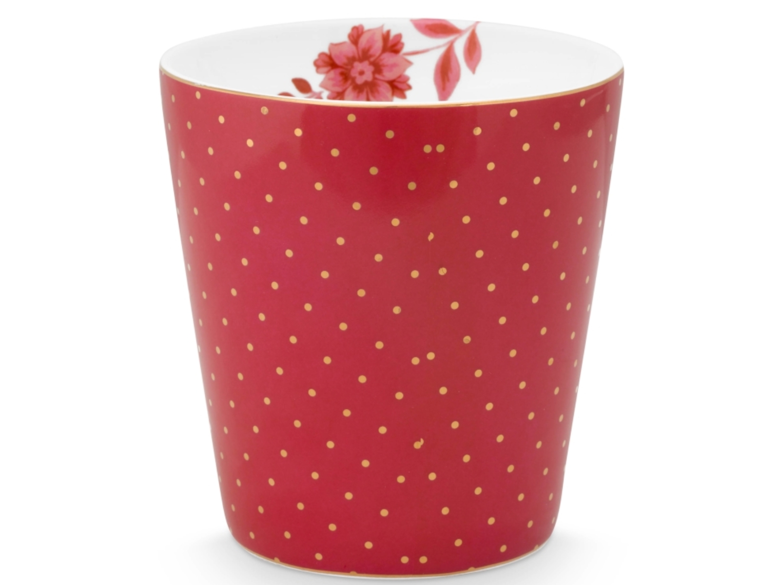 PIP STUDIO Royal Dots dark pink Becher ohne Henkel 0,23 l