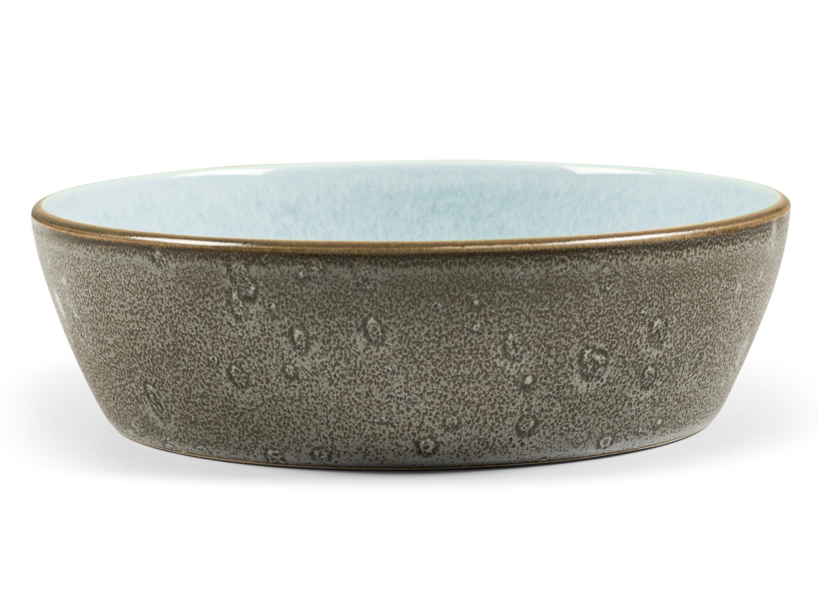 Bitz Bowl matt grey / shiny light blue 18 cm