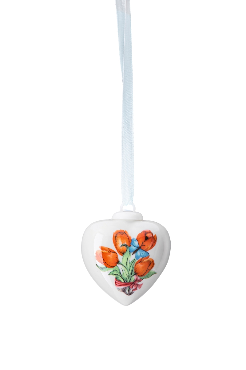 Hutschenreuther Porzellan-Mini-Herz Frühlingsgrüsse Tulpen