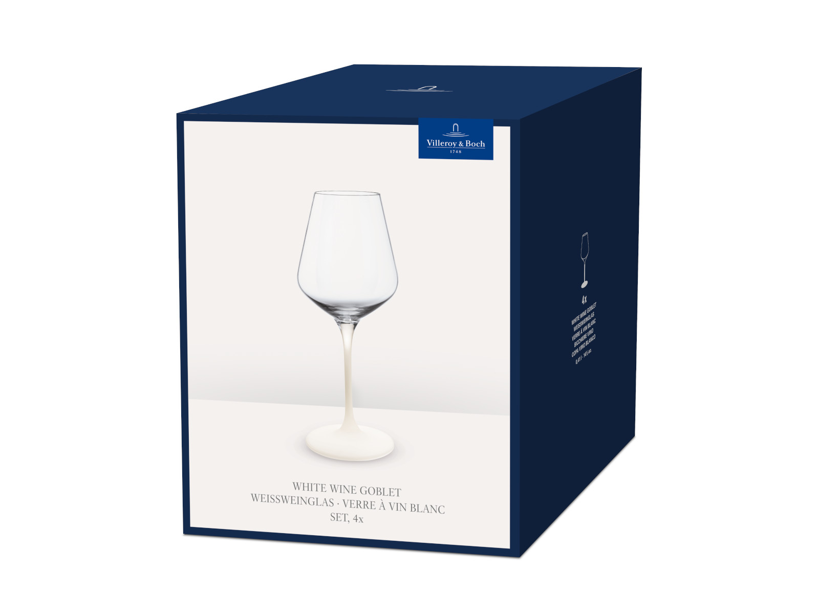 Villeroy & Boch Manufacture Rock blanc Weißweinglas Set 4tlg