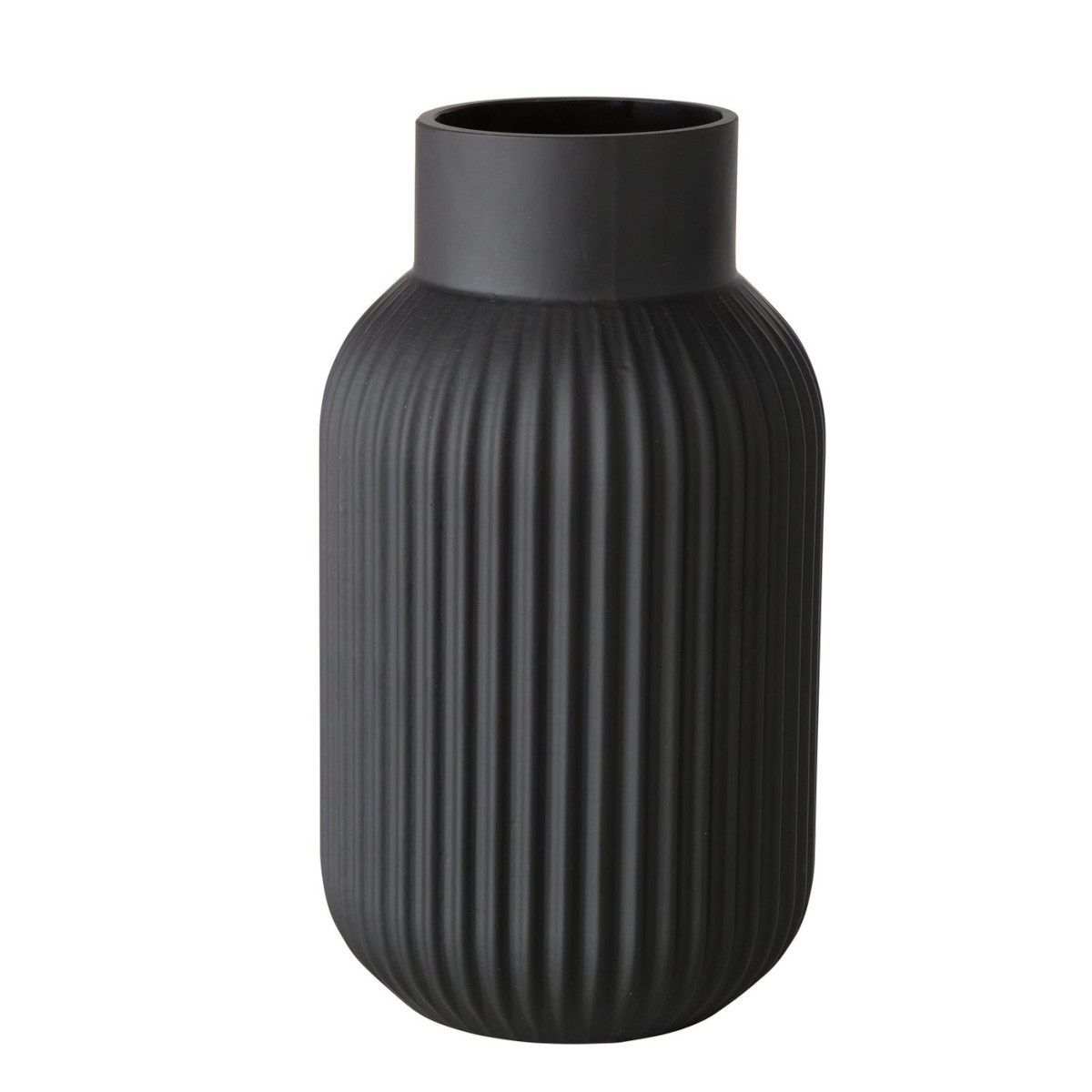 Boltze Nordika Vase schwarz matt 22cm (1 Stück) Freisteller