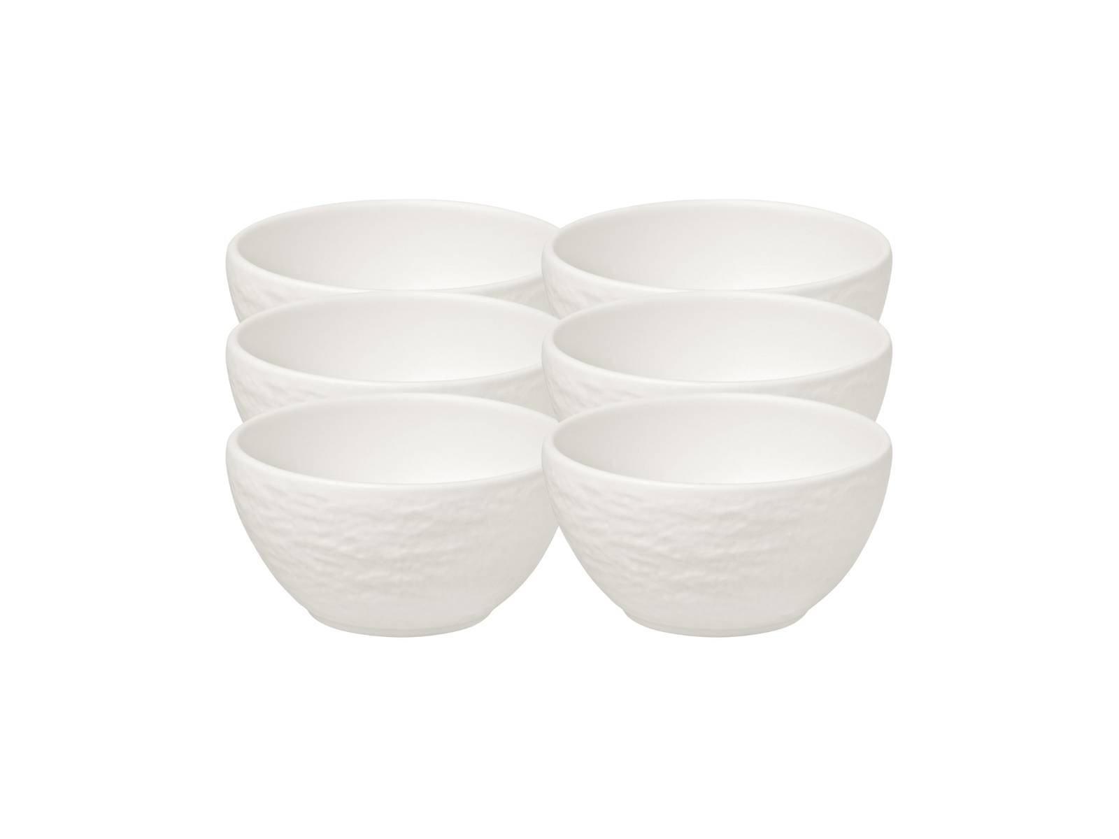 Villeroy & Boch Manufacture Rock blanc Dipschälchen 8 cm Set6