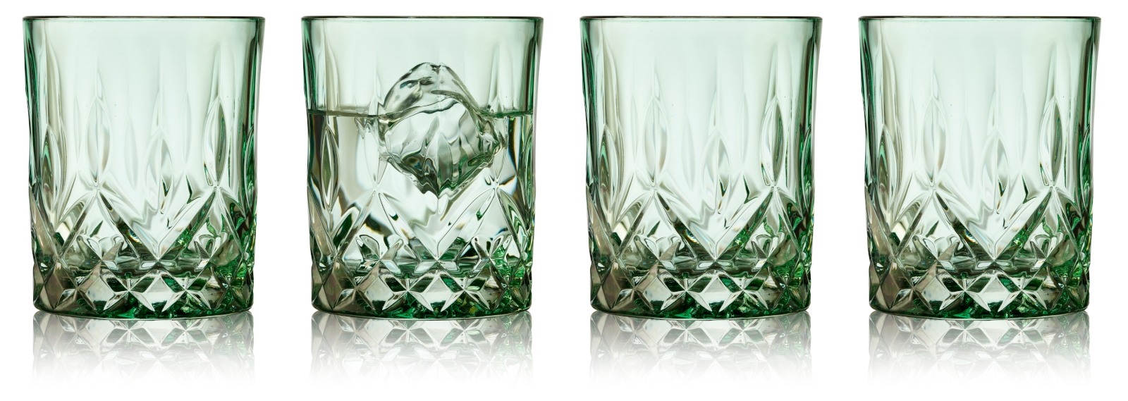 Lyngby Sorrento Whiskyglas grün 320ml Set4