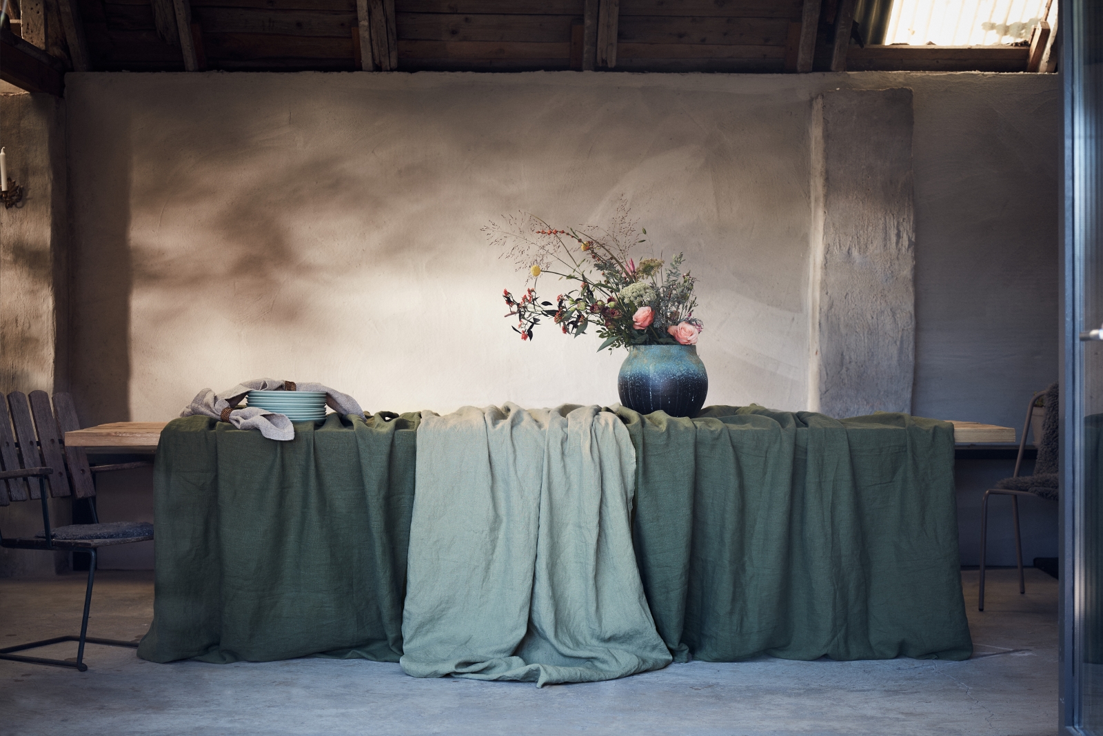 Lovely Linen Lovely Tischdecke Leinen avocado 145 x 300 cm