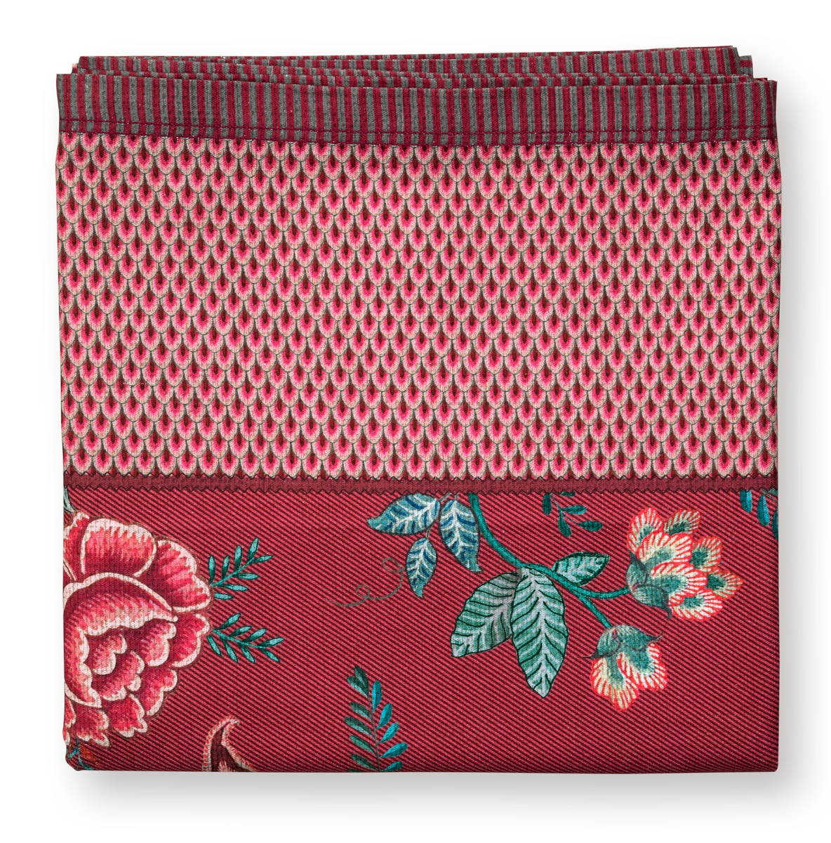 PIP STUDIO Flower Festival Tischdecke dark pink 150 x 300 cm