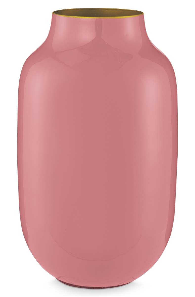 PIP STUDIO Vase Metall Oval Old Pink 30 cm