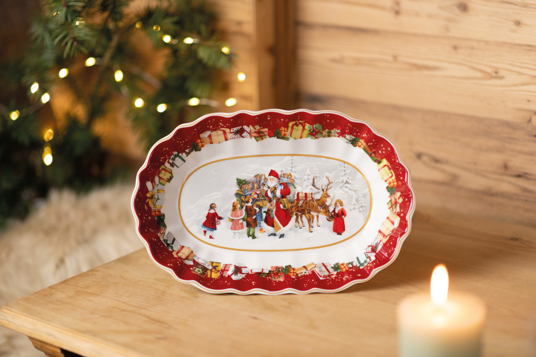 Villeroy &amp; Boch Toy's Fantasy Schale oval groß Santa und Kinder Lifestyle 1