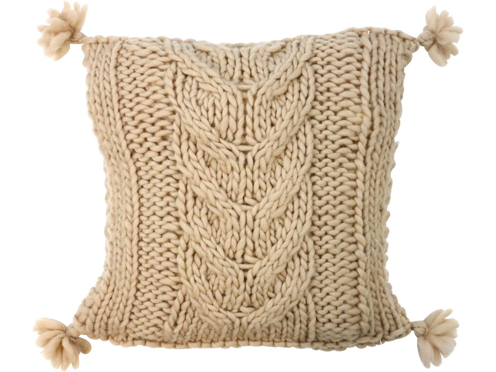 Hoff-Interieur Chalet braun Strickkissenhülle 45x45cm (1 Stück)