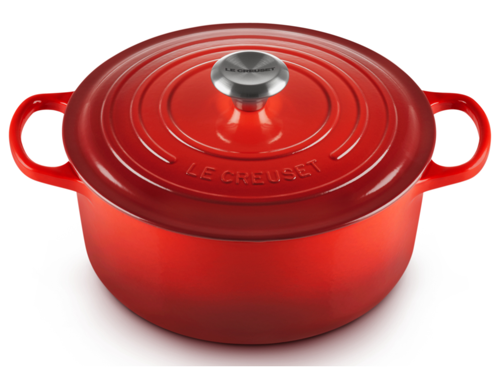 Le Creuset Bräter Signature rund kirschrot 26cm Freisteller 2