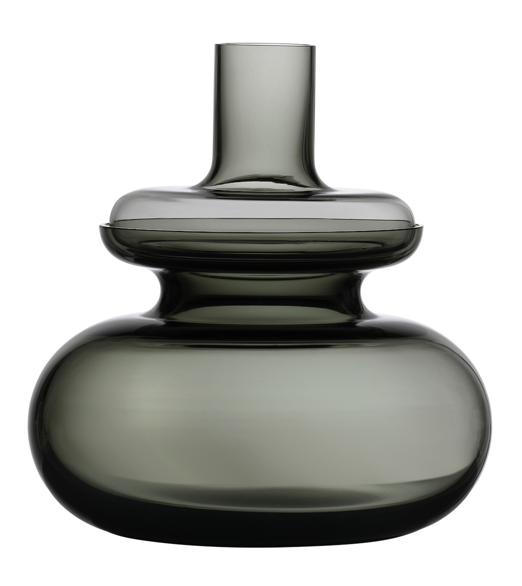 Zone Denmark Inu Vase smoked grey 23 x 25 cm