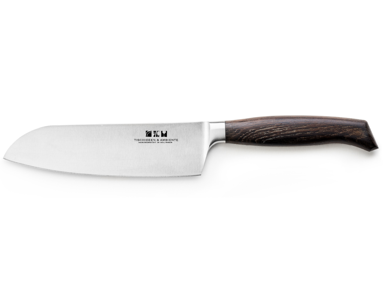 Tischideen &amp; Ambiente Ergo Line Smoked Oak Santoku 16 cm Freisteller