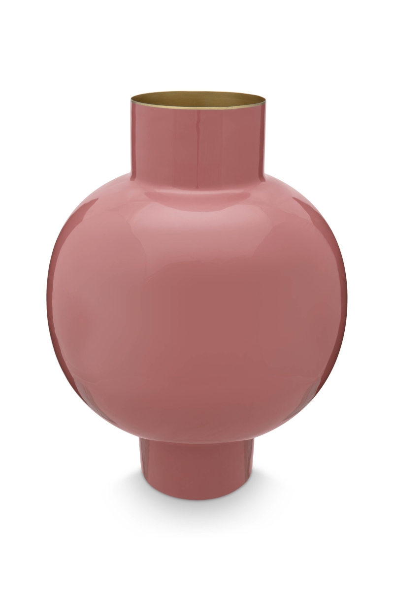 PIP STUDIO Vase Metal groß pink 31,5 x 42 cm