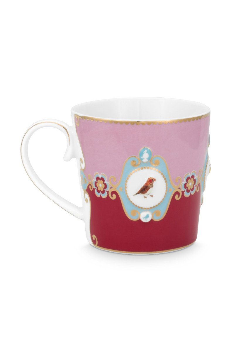 PIP STUDIO Love Birds Medaillion Henkelbecher rot/pink 250ml