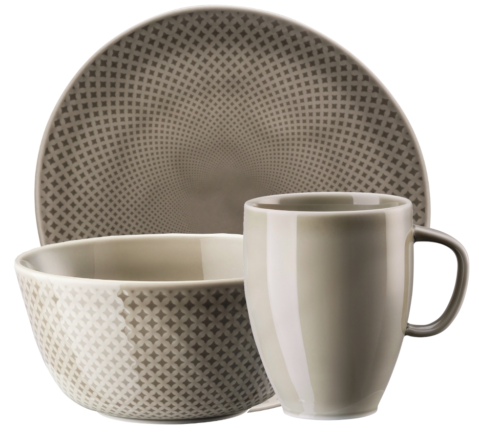 Rosenthal Junto Pearl Grey Frühstücksset 12tlg