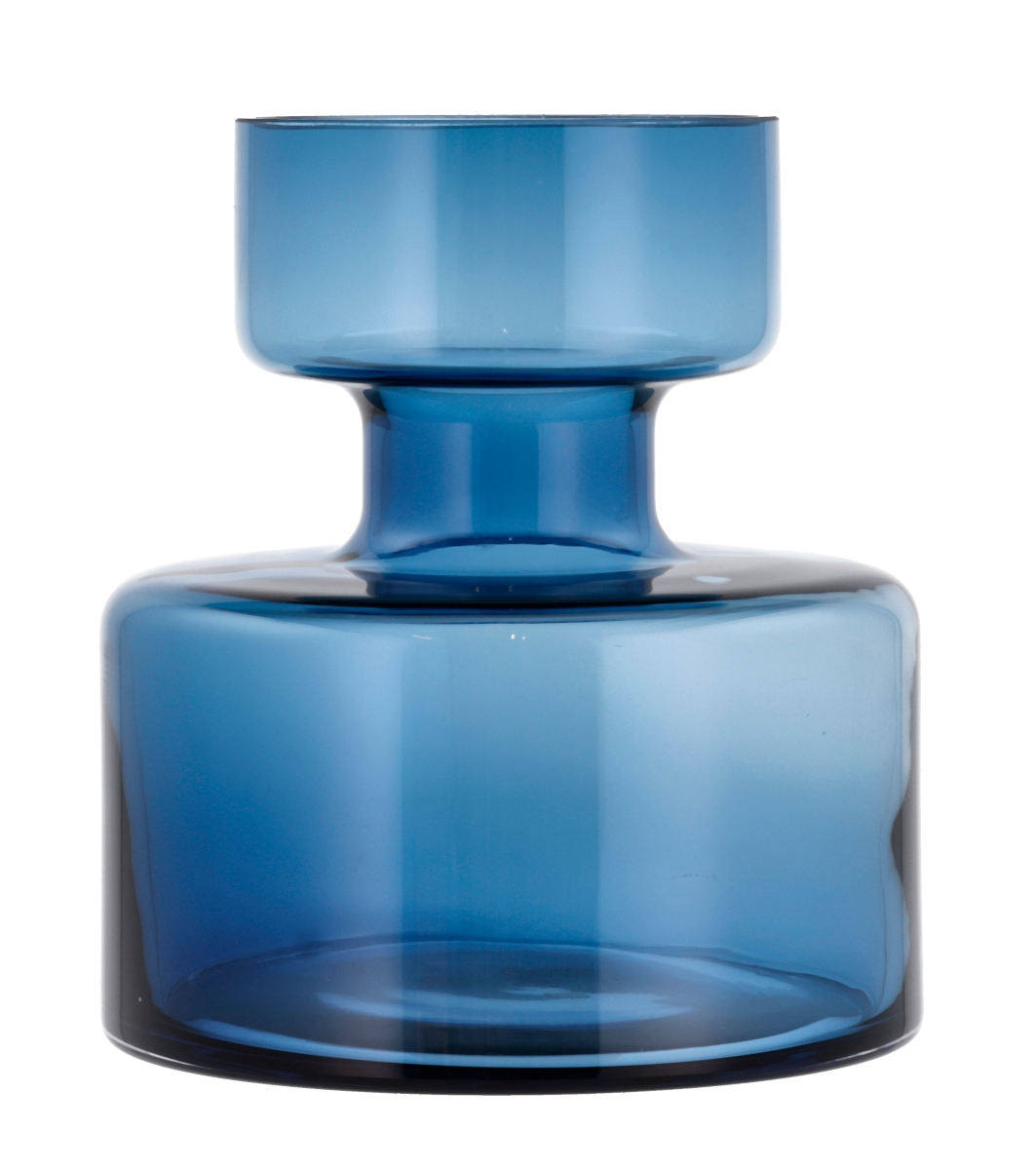 Lyngby Tubular Vase Glas blau 20 cm Freisteller