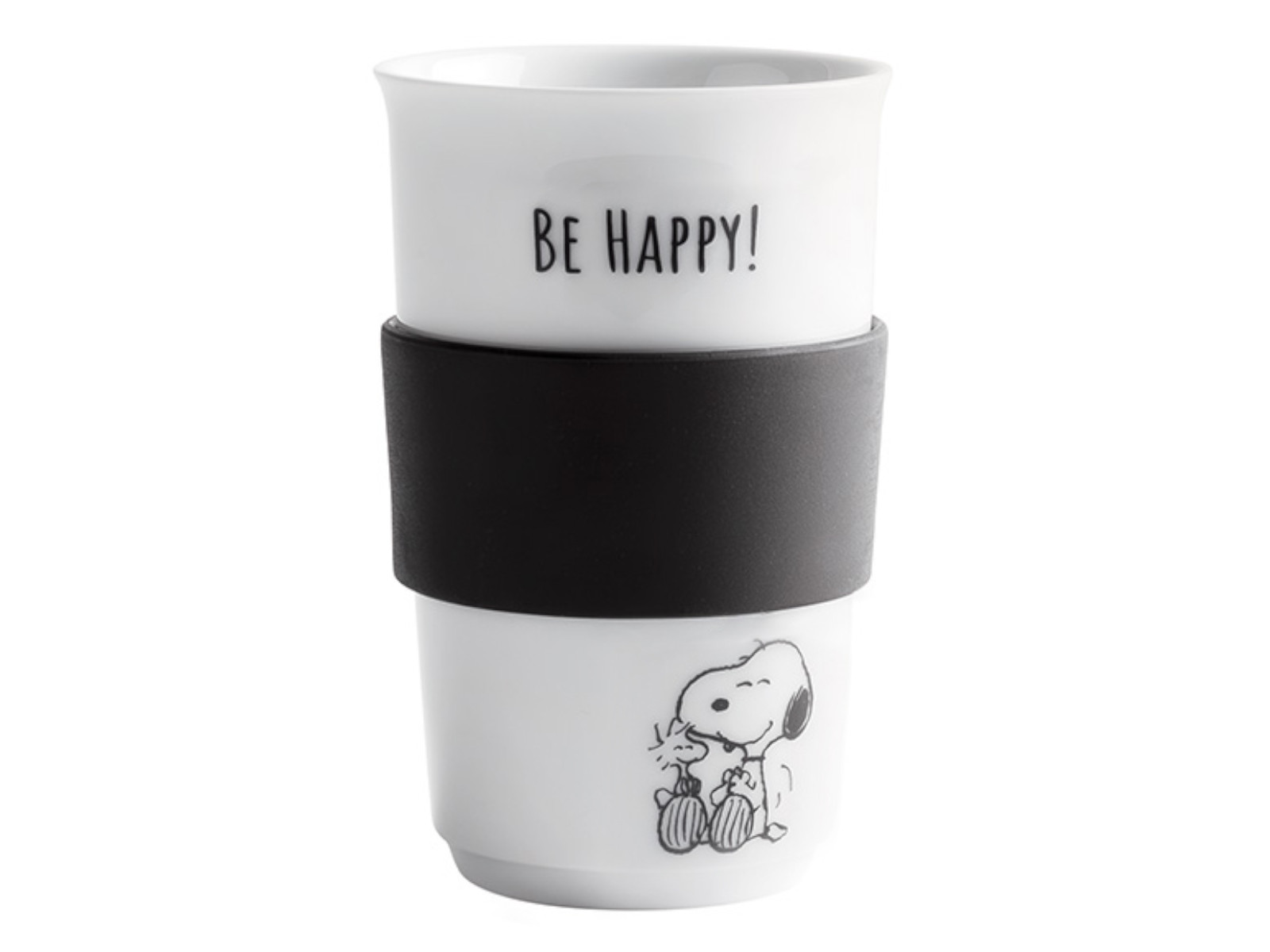 KAHLA Peanuts Be Happy Becher + Trinkdeckel + Banderole 0,4l Freisteller ohne Deckel