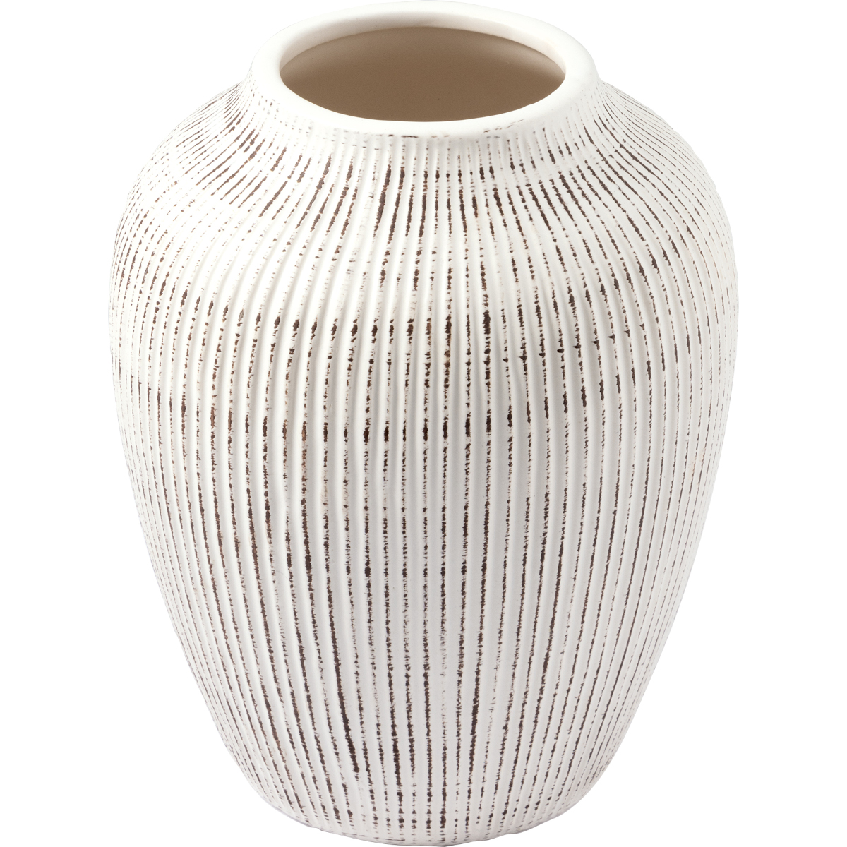 Greengate Flute Vase medium off white 14,5x17cm