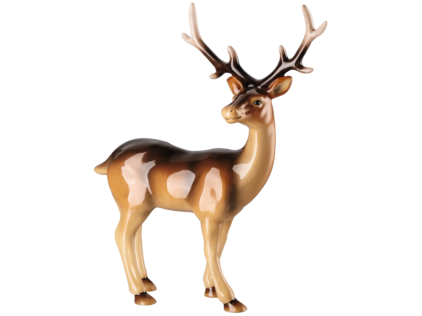 Hutschenreuther Cozy Winter Dekoriert Figur Hirsch gross 25 cm