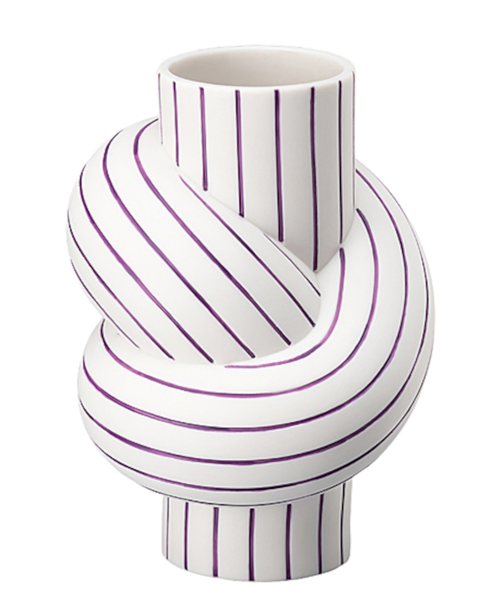 Rosenthal Node Stripes Plum Vase 11,7 cm