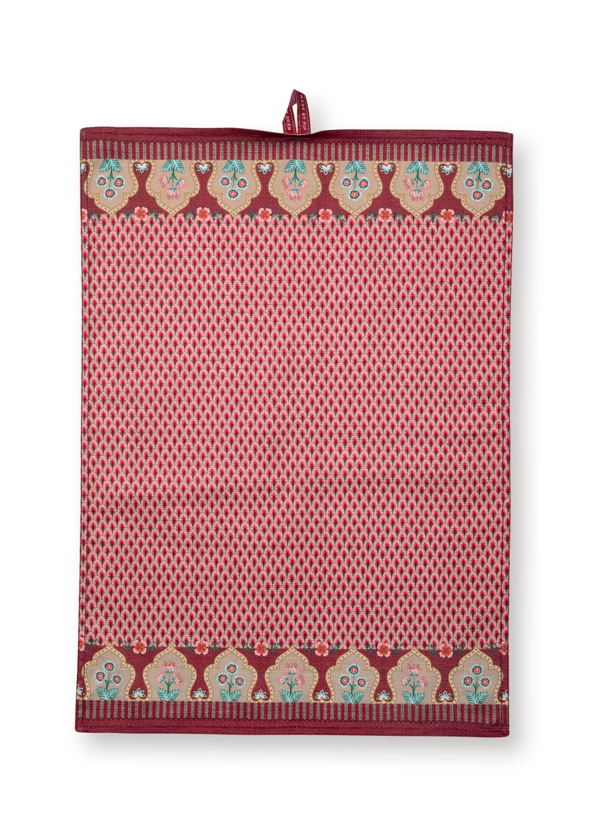 PIP STUDIO Flower Festival Geschirrtuch sc.dark pink 50 x70cm