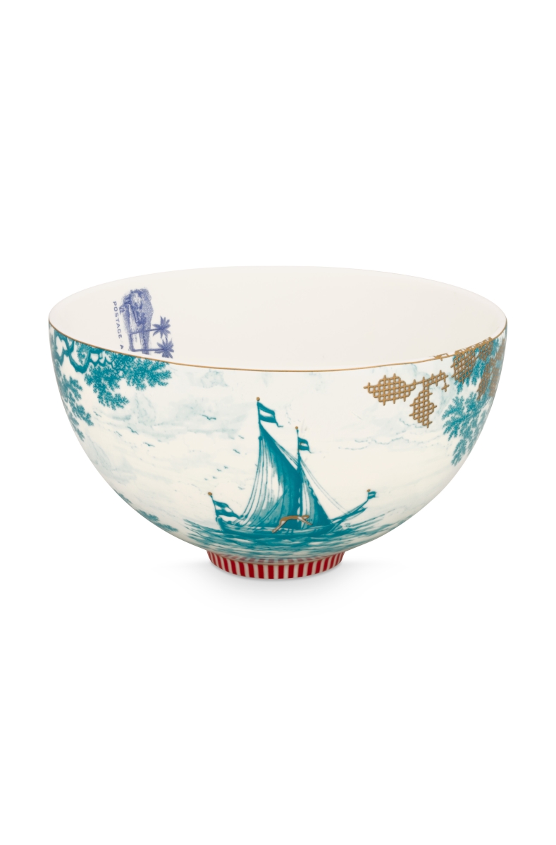 PIP STUDIO Heritage Bowl Boat Aqua 18 cm