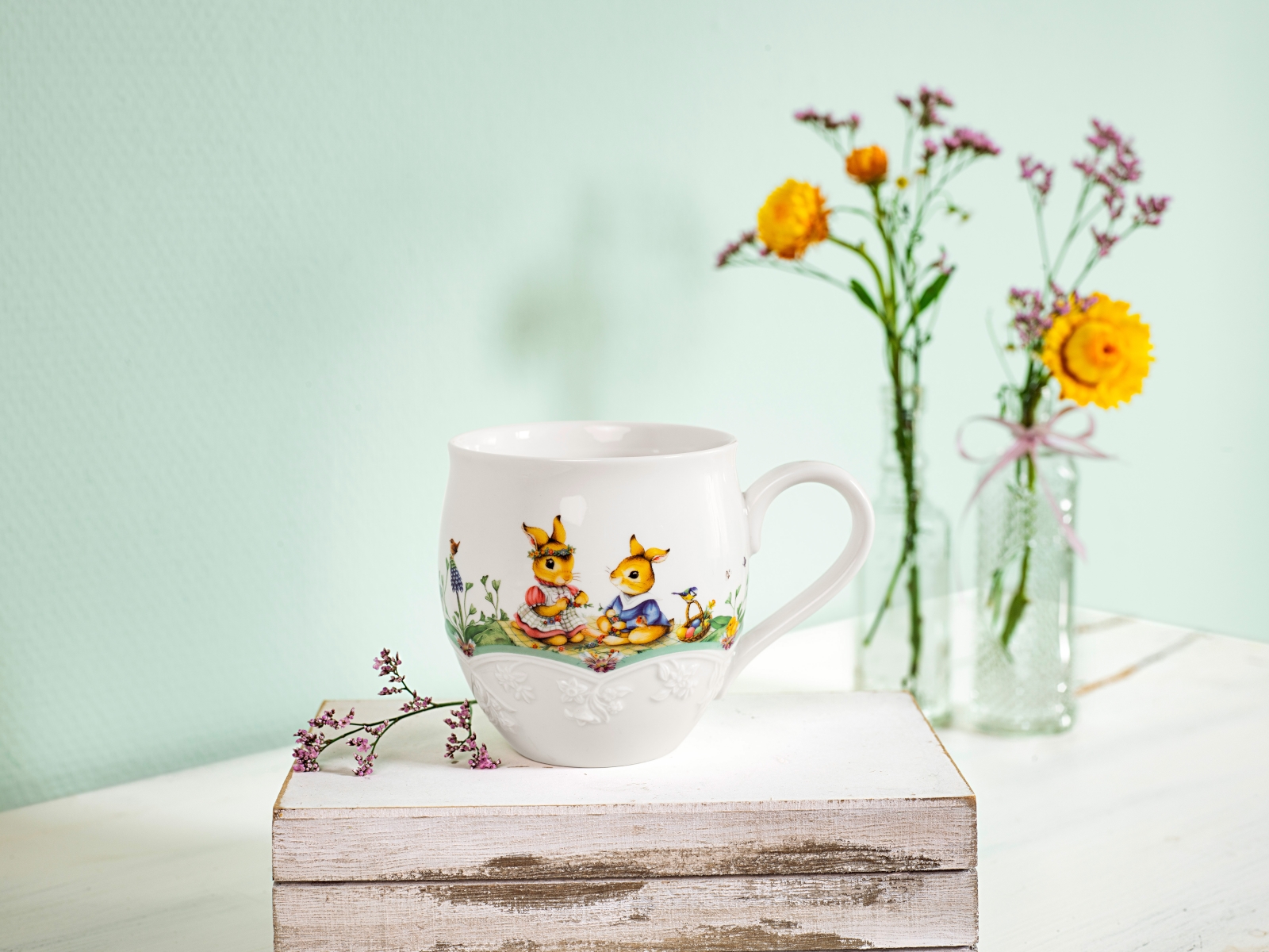 Villeroy & Boch Spring Fantasy Becher mit Henkel Blumenwiese 0,53l