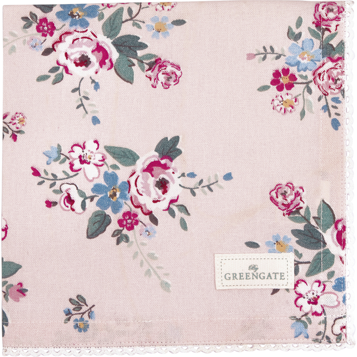 Greengate Inge-Marie Stoffserviette pale pink 40x40 cm