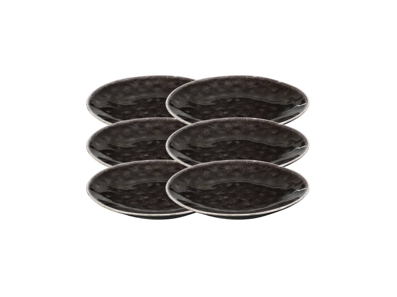 Broste Copenhagen NORDIC COAL Brotteller 15 cm Set6