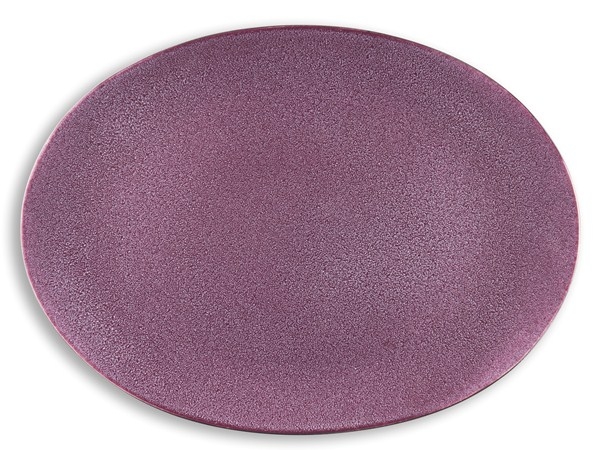 Bitz Schale oval matt black / shiny lilac 45 x 34 cm