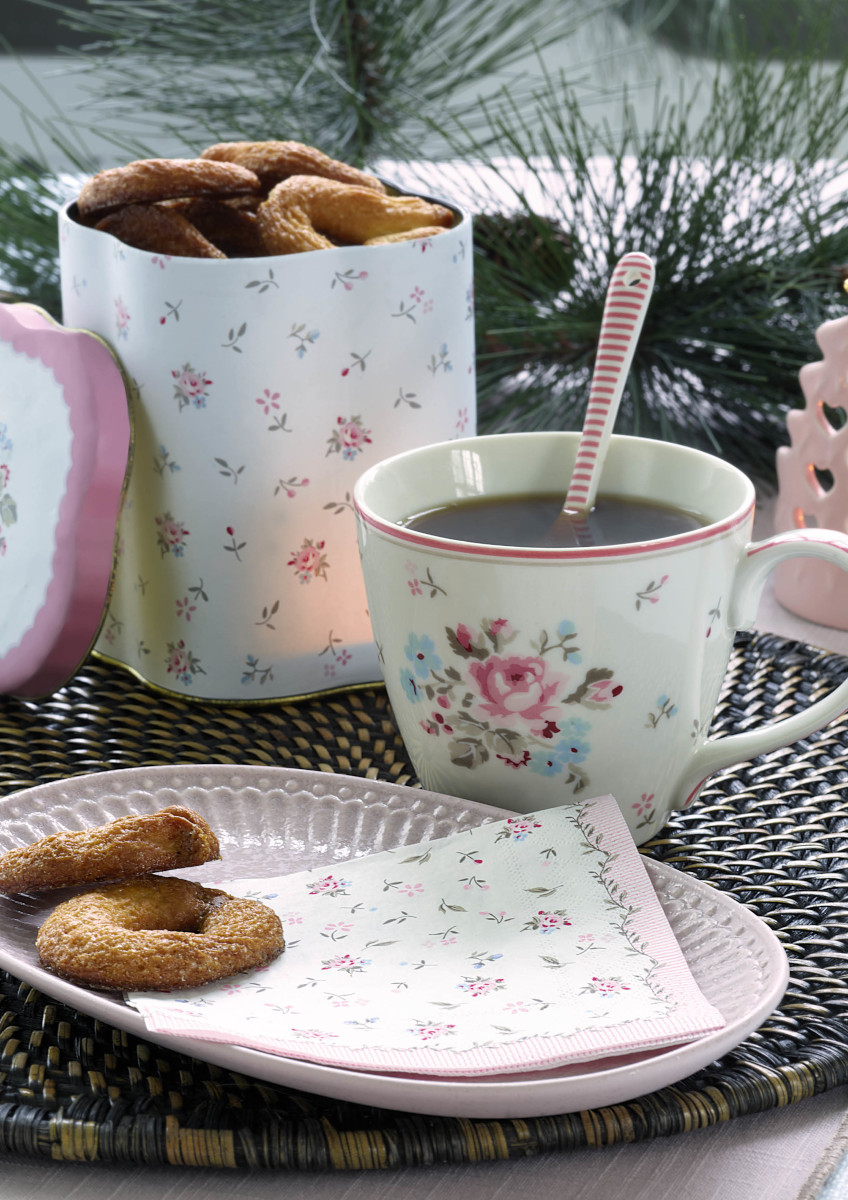 Greengate Allie Stoffserviette dusty rose 40x40cm Lifestyle 1