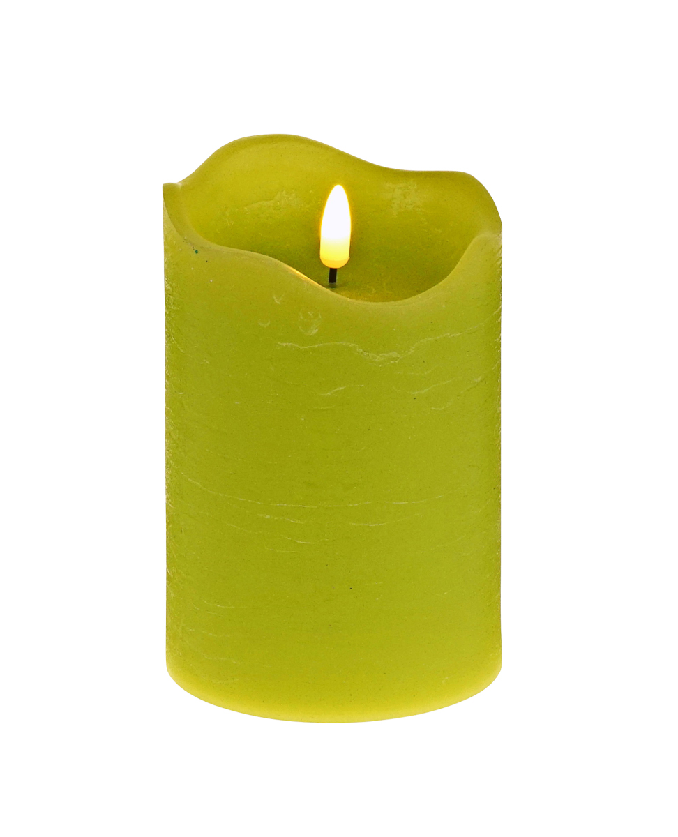 Werner Voß LED Kerze 3D Flame grün 10x15cm (1 Stück)