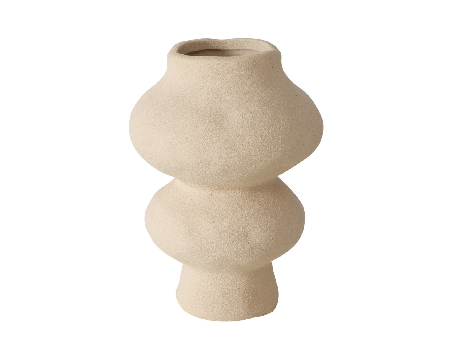 Boltze Barbera Vase cremeweiß 17 cm Freisteller