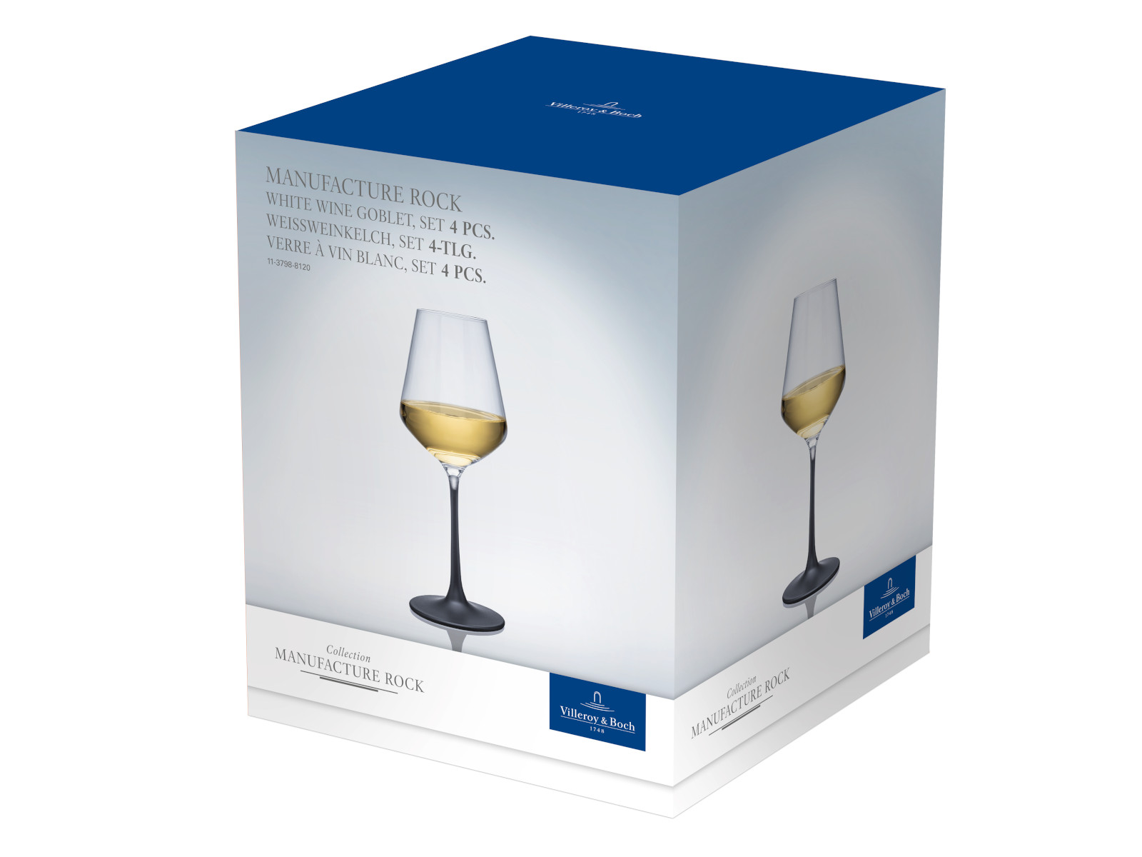 Villeroy & Boch Manufacture Rock Weißweinkelch-Set 4tlg.