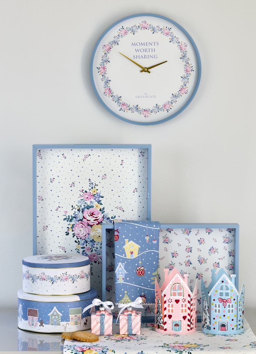 Greengate Laura Tischset dusty blue 45 x 35 cm