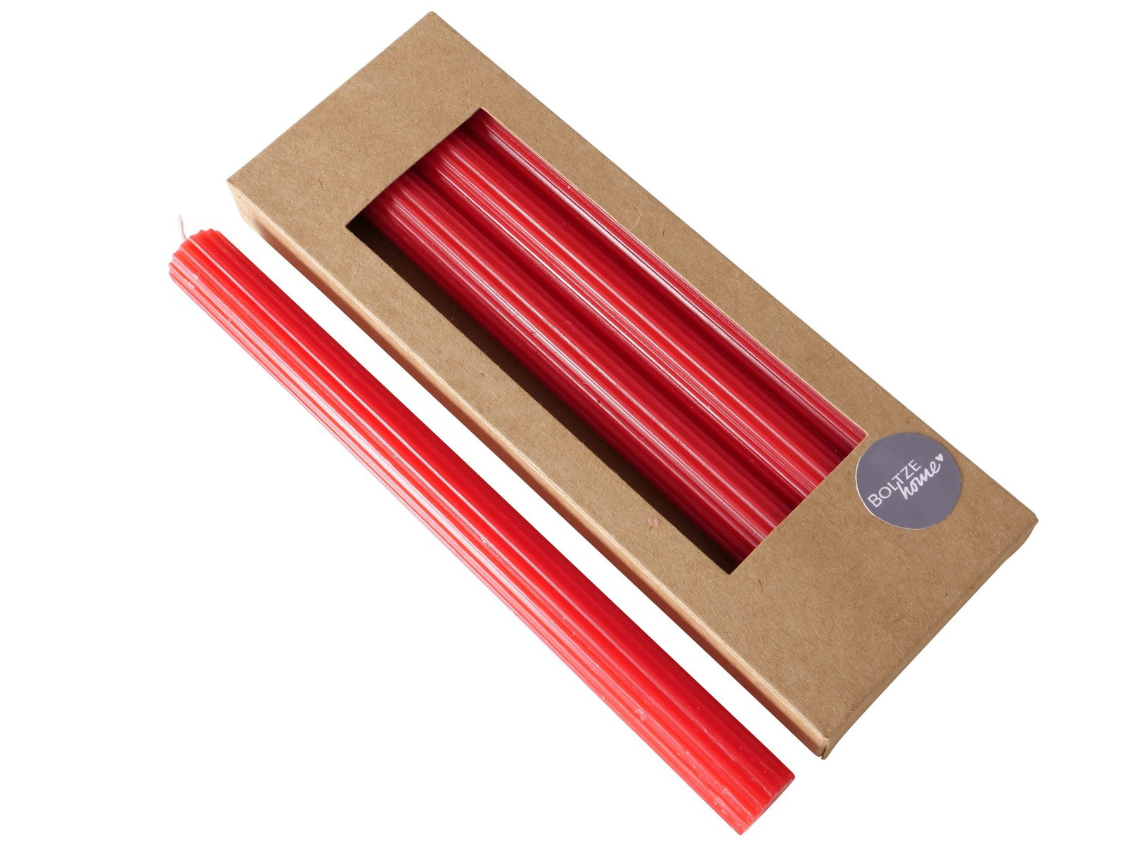 Boltze Classic Stabkerze rot 25cm 4tlg