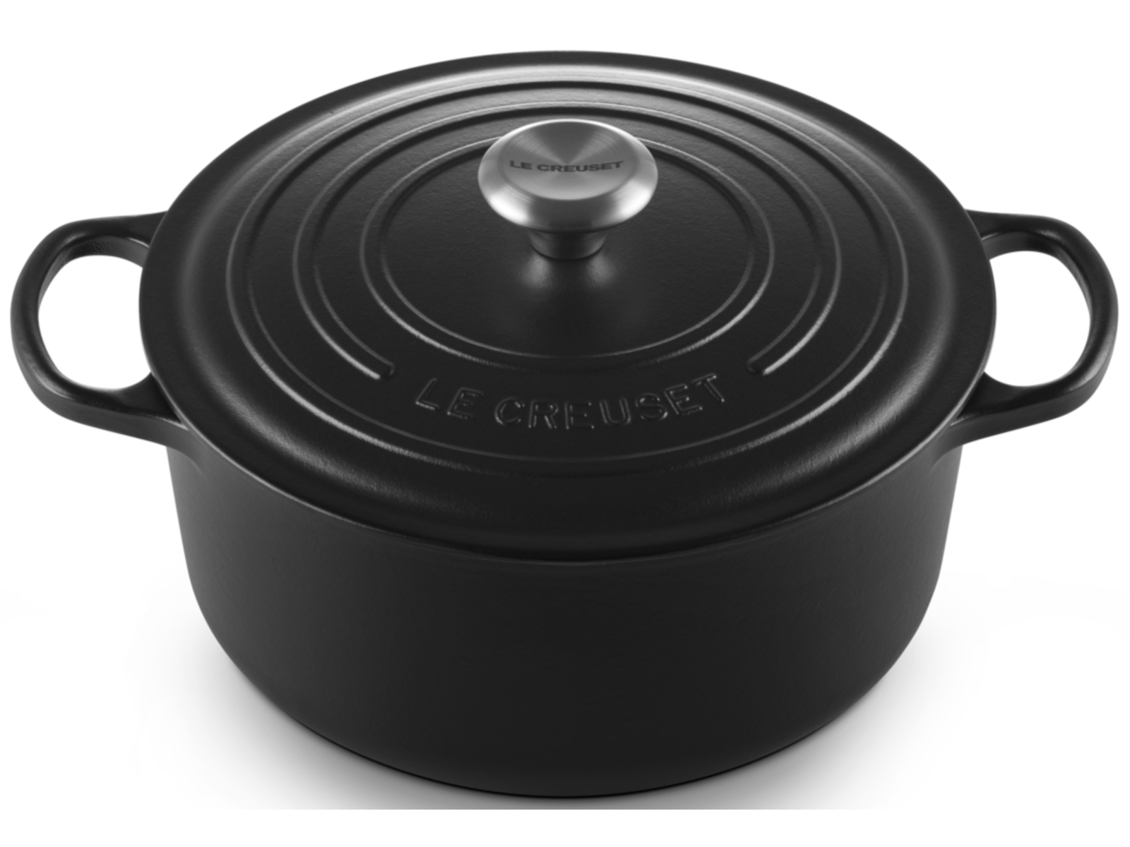 Le Creuset Bräter Signature rund schwarz 26cm