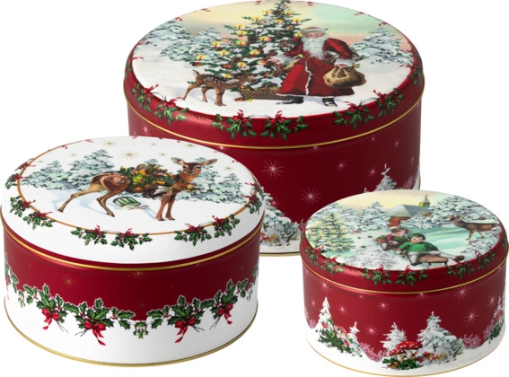 Villeroy & Boch Winter Collage Accessoires Gebäckdose Set3